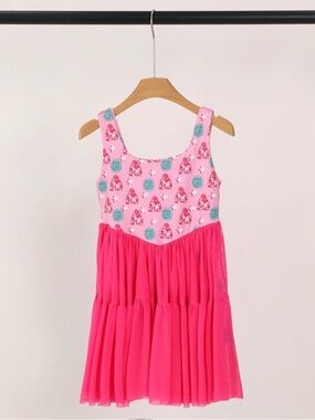 Boutique Girls 5-6T Pink Western Mesh Skort Dress Built In Shorts Custom Print